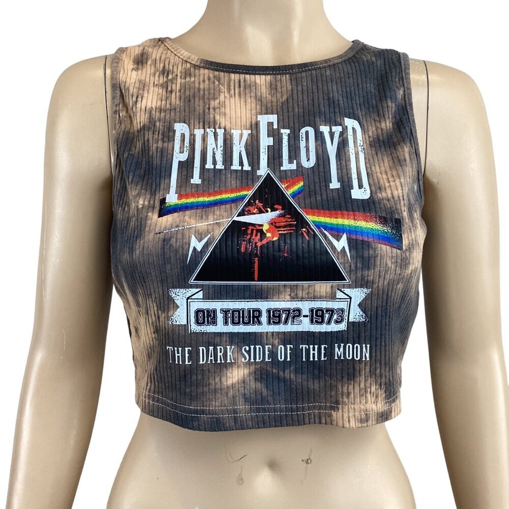 Pink Floyd Tie-Dye Tank Top Crop On Tour 1972-1973 Size Large‎
